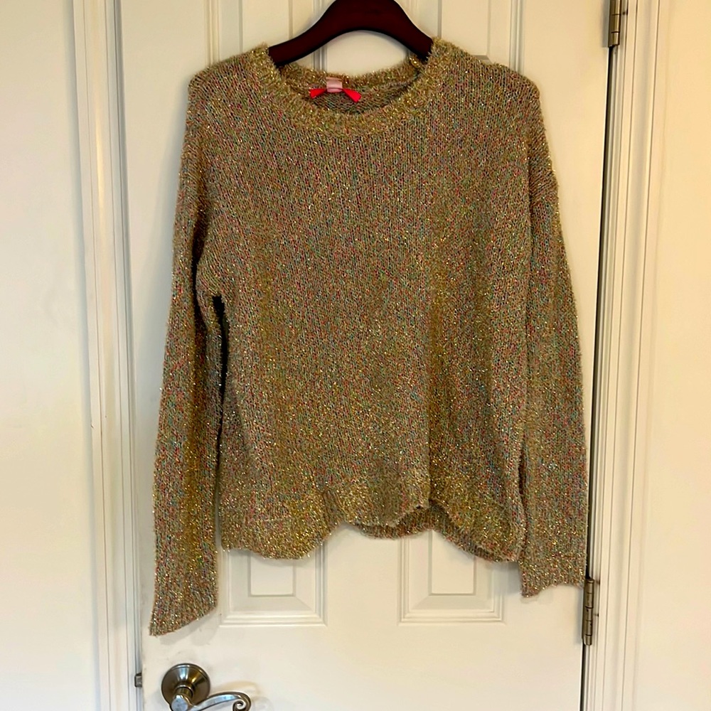 Lilly Pulitzer NWT Glianna Sweater size medium Rainbow metallic